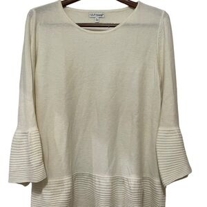 NEIMAN MARCUS CASHMERE PEARL SWEATER SIZE S